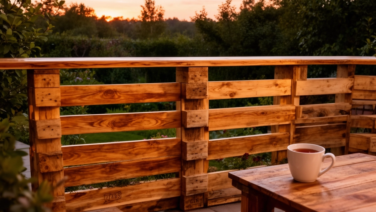 Barierka na taras z palet