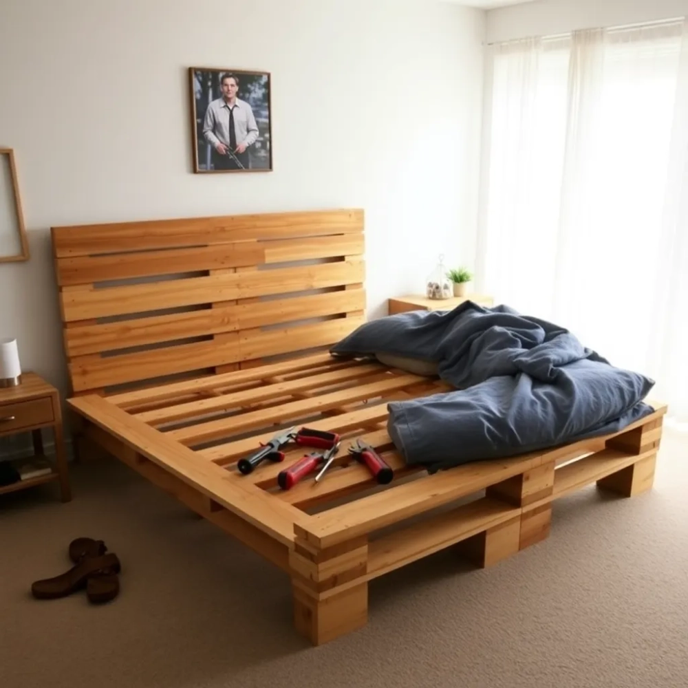 Jak zrobić łóżko z palet 90x200
