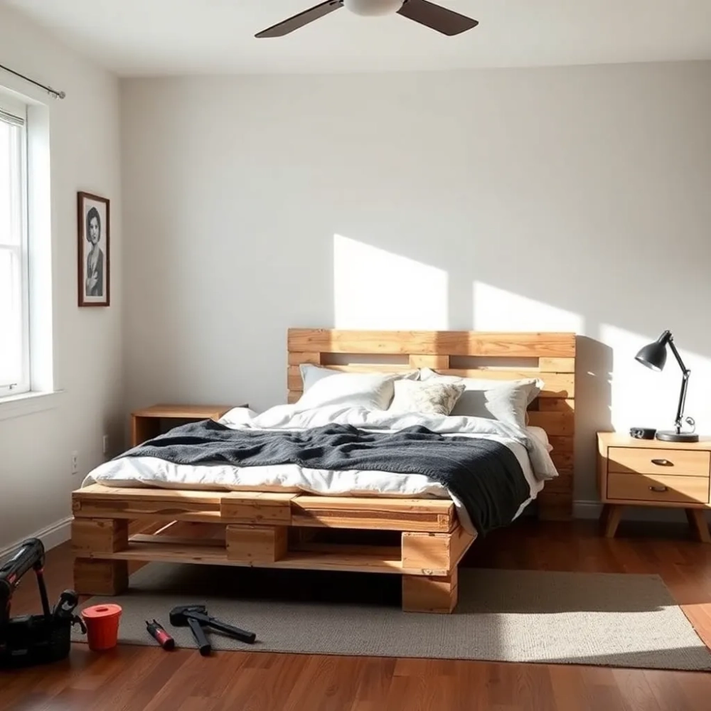 łóżko z palet  jak zrobić