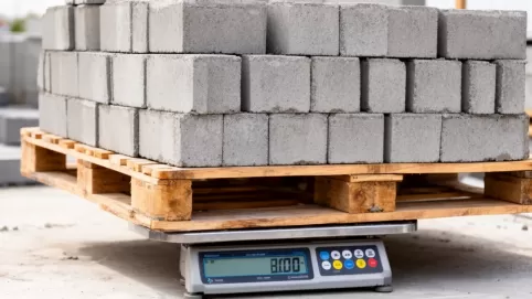 Ile waży paleta bloczków betonowych